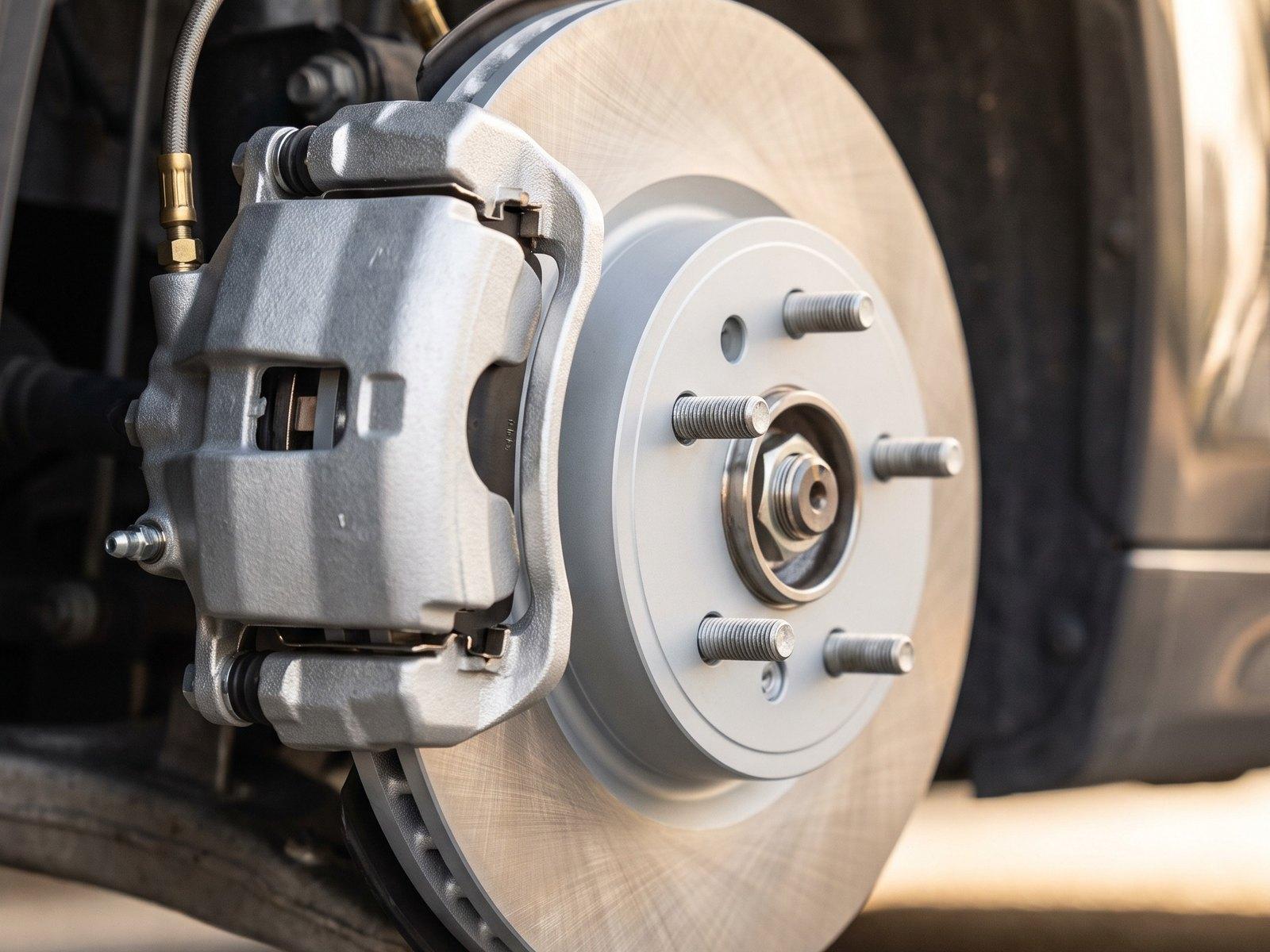 The new disc and caliper, fitted and torqued.